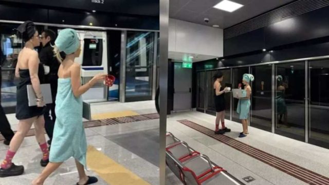 Κλείστε το καλύτερα: Θεσσαλονικιές πήγαν στο Μετρό με… μπουρνούζια! (video)