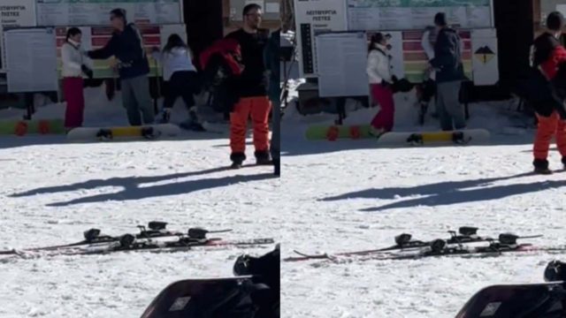 Για πολλά γέλια: Άτυχη σκιέρ παίρνει φόρα και «καρφώνεται» σε πινακίδα! (video)