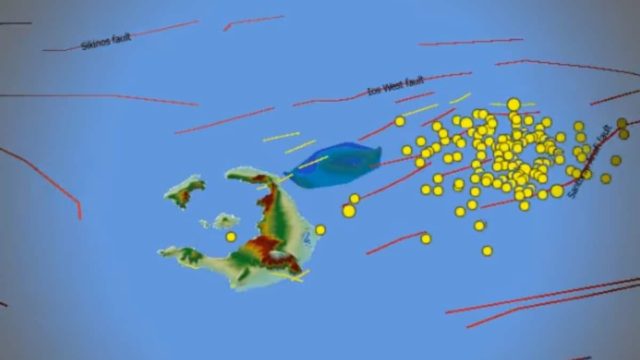 3D βίντεο αποτυπώνει το μπαράζ των σεισμών στη Σαντορίνη από τις 25 Ιανουαρίου μέχρι και σήμερα