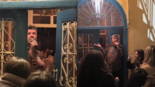 Υπέροχος Φοίβος Δεληβοριάς: Βγήκε από το μαγαζί για να τραγουδήσει σε όσους δεν πρόλαβαν και έμειναν απέξω (Video)