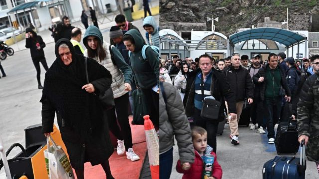 «Έξοδος» στη Σαντορίνη: Νέο κύμα μαζικής φυγής – Με μωρά στην αγκαλιά, παιδιά και ηλικιωμένοι