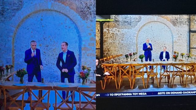 «Θες να σου δείξω τη Καλντέρα;»: Ο Ευαγγελάτος και ο… Καβατζίκης πήγαν στον γάμο Ντε Γκρες- Βαρδινογιάννη