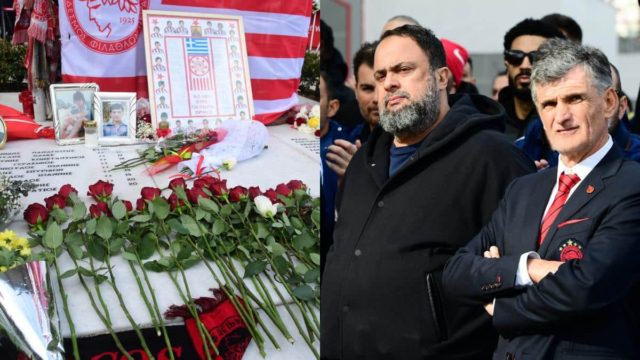 Ολυμπιακός: Σύσσωμη η ερυθρόλευκη οικογένεια στο μνημόσυνο των θυμάτων της Θύρας 7 – «Για πάντα στις καρδιές μας»