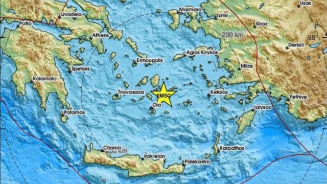 Αδιάκοπο μπαράζ σεισμών άνω των 4 Ρίχτερ στις Κυκλάδες