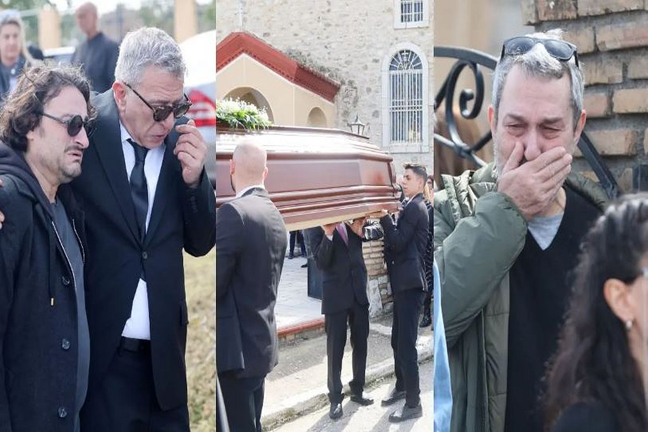 Κηδεία Καίτης Κωνσταντίνου: Σφιχταγκαλιασμένοι με τη μητέρα της οι ηθοποιοί από τα “Εγκλήματα” – Σπάραξαν στο κλάμα