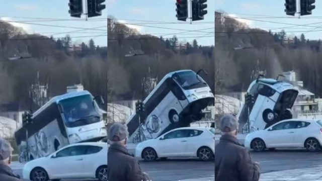 Βίντεο σοκ από την Ιταλία: Η στιγμή που το λεωφορείο κάνει όπισθεν και πέφτει από την γέφυρα!