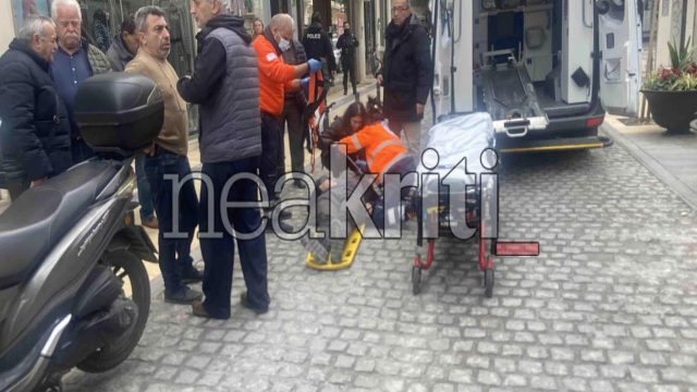 Ηράκλειο: Μηχανάκι έπεσε σε ανοιχτό φρεάτιο – Στο νοσοκομείο ο οδηγός (photos)