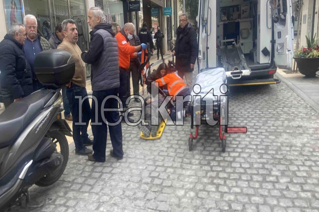 Ηράκλειο: Μηχανάκι έπεσε σε ανοιχτό φρεάτιο – Στο νοσοκομείο ο οδηγός (photos)