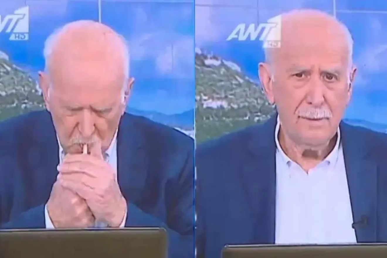 Γιώργος Παπαδάκης: Απίθανη γκάφα στον ΑΝΤ1 – Τον έδειξαν να καπνίζει στον αέρα