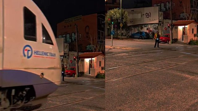 Ποιες μπάρες; Φύλακας αναβοσβήνει φακό για να προειδοποιήσει για τον Προαστιακό που περνάει τις ράγες (video)