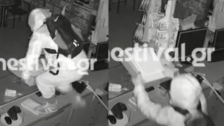 Θεσσαλονίκη: Τρόμος με τον 32χρονο που λήστευε φαρμακεία – «Άνοιγε» με κόφτη τα στόρια (video)