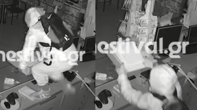 Θεσσαλονίκη: Τρόμος με τον 32χρονο που λήστευε φαρμακεία – «Άνοιγε» με κόφτη τα στόρια (video)