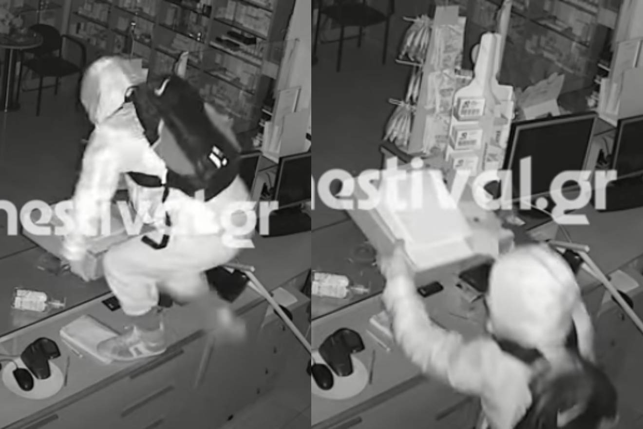 Θεσσαλονίκη: Τρόμος με τον 32χρονο που λήστευε φαρμακεία – «Άνοιγε» με κόφτη τα στόρια (video)