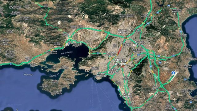 Η κίνηση στους δρόμους (24/4): Στο «κόκκινο» το λιμάνι του Πειραιά – Μποτιλιάρισμα και στον Κηφισό