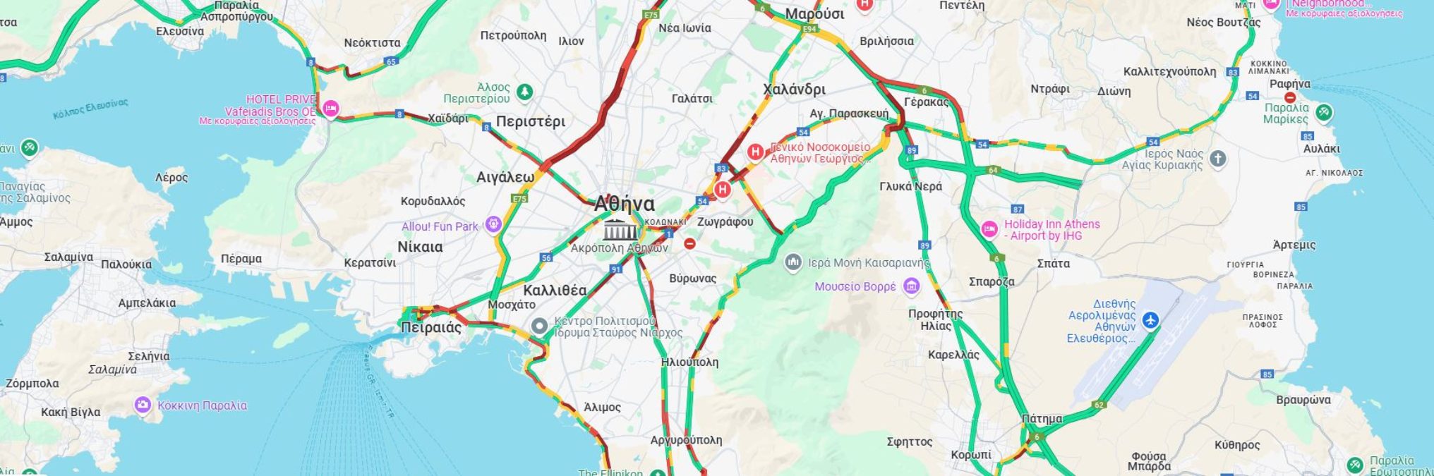 Η κίνηση στους δρόμους σήμερα (10/04): Μποτιλιάρισμα σε Κηφισό και λεωφόρο Κηφισίας – Τροχαίο στη γέφυρα Καλυφτάκη
