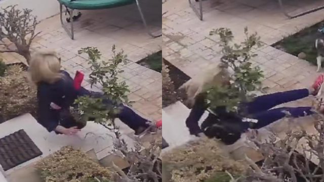 Βίντεο – σοκ: Η στιγμή που η Ναταλί Κάκκαβα πέφτει και χτυπάει τη μέση της (video)