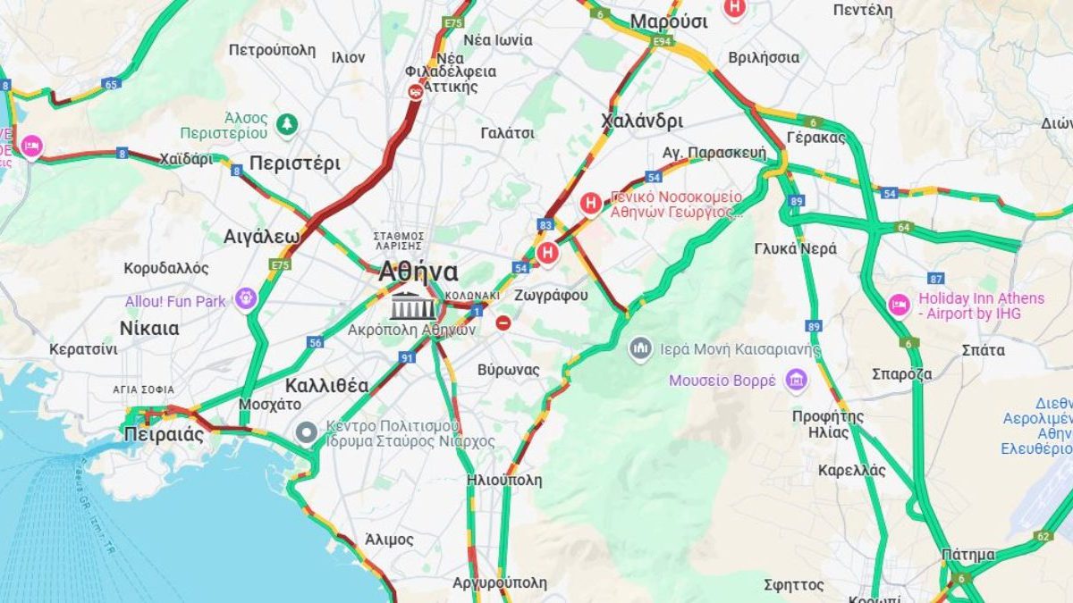Η κίνηση στους δρόμους σήμερα (07/04): Μποτιλιάρισμα στον Κηφισό