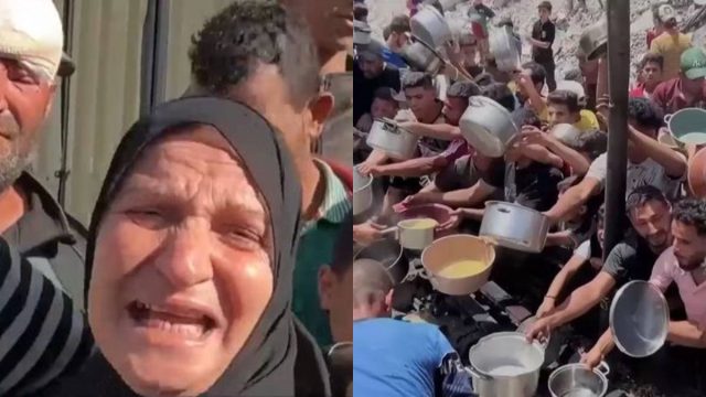 Εξαθλίωση στην κατεστραμμένη Γάζα: Μάχη των Παλαιστινίων για ένα πιάτο φαγητό στα συσσίτια – Αναφορές για λεηλατημένα φορτηγά