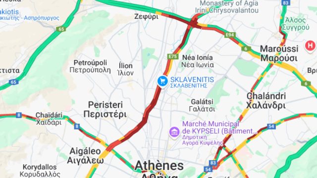 Κίνηση στους δρόμους (8/5): «Κόλλησε» ο Κηφισός – Σημειωτόν σε Κηφισίας και Αττική Οδό