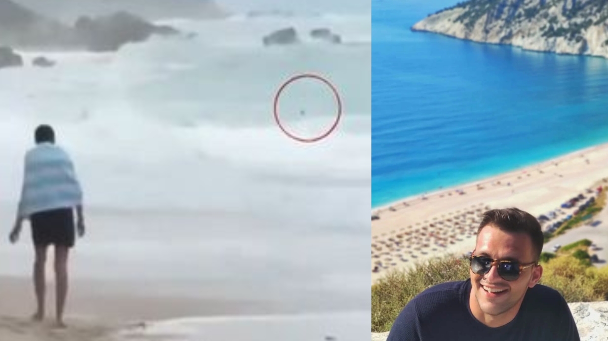 Βίντεο σοκ από τη Λευκάδα: Η τελευταία εικόνα του Στέφανου εν ζωή – Παλεύει εναγωνίως με τα πελώρια κύματα