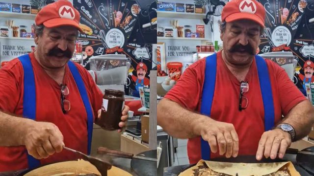 O «Super Mario» είναι υπαρκτό πρόσωπο, ζει στην Κρήτη και έχει γίνει viral φτιάχνοντας κρέπες (video)