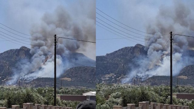 Συναγερμός στην Πυροσβεστική: Φωτιά στην Μονεμβασιά – Πνέουν ισχυροί άνεμοι
