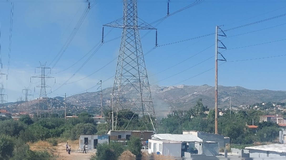 Φωτιά ξέσπασε στην Ανθούσα, δίπλα στην Αττική Οδό