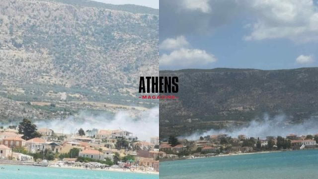 Φωτιά στον οικισμό Πλύτρα Λακωνίας – Μεγάλη κινητοποίηση της Πυροσβεστικής για την κατάσβεση