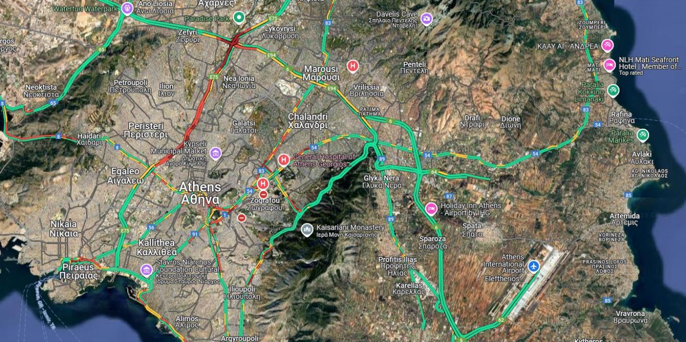 Live η κίνηση 25/6: Μποτιλιαρισμένος ο Κηφισός – Δείτε σε ποια άλλα σημεία υπάρχουν καθυστερήσεις