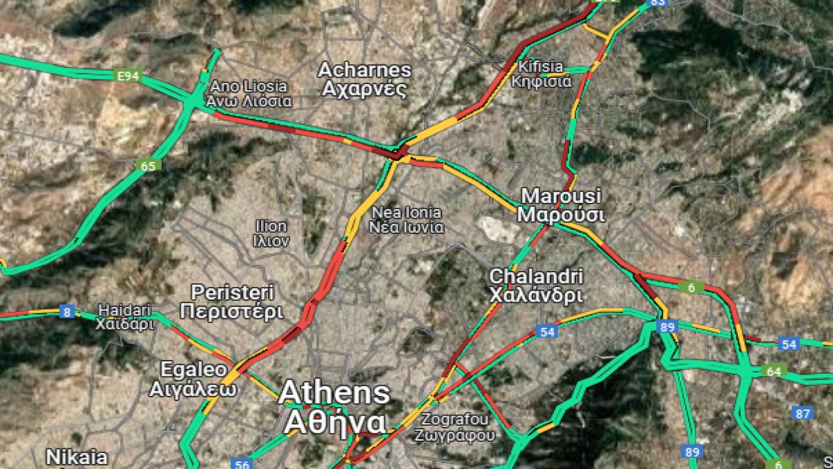 Live κίνηση 10/6: Κυκλοφοριακό χάος στον Κηφισό – Ουρές χιλιομέτρων μετά από σύγκρουση φορτηγών