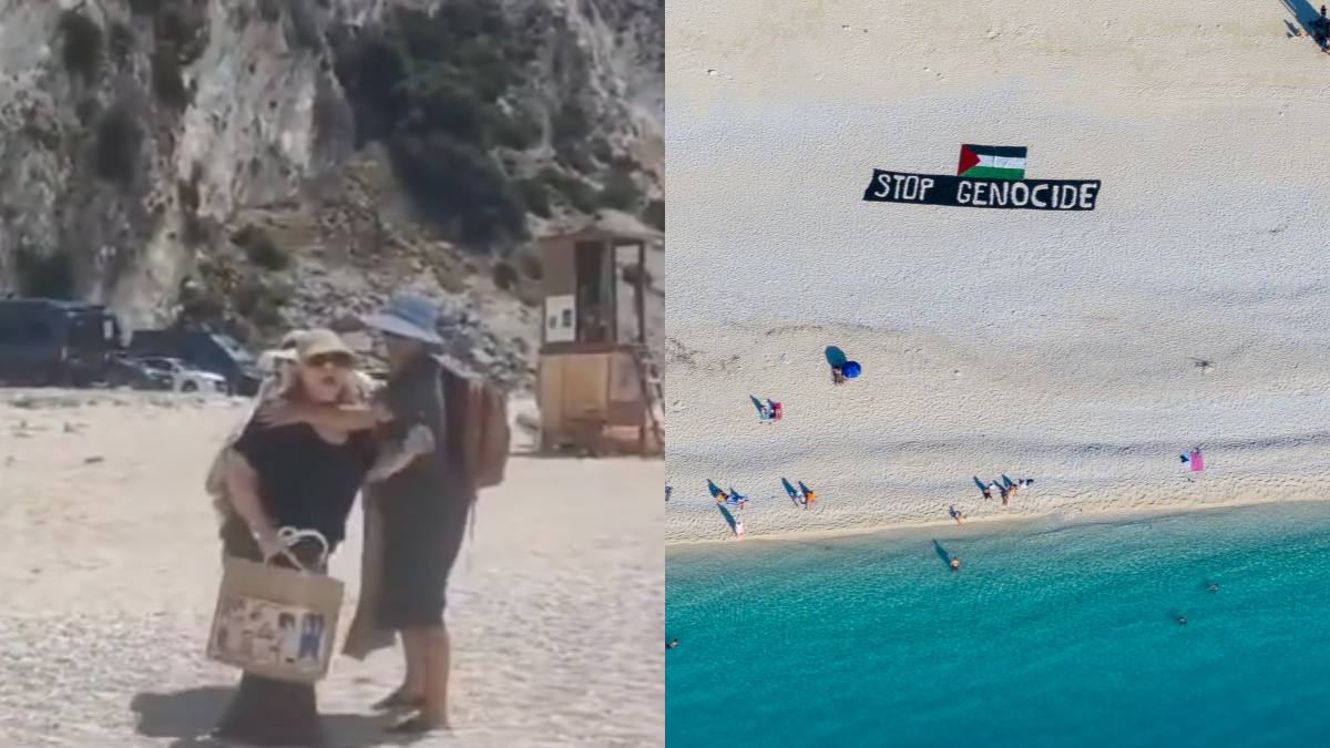 «Ντροπή σε εσάς»: Ισραηλινές τουρίστριες θίχτηκαν με το σύνθημα «STOP GENOCIDE» στην Κεφαλονιά