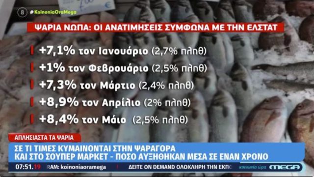 Απλησίαστα τα ψάρια: Οι τιμές σε ψαραγορά και σούπερ μάρκετ
