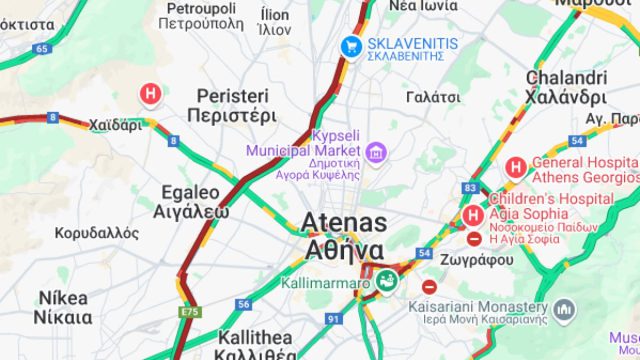 Τροχαίο ατύχημα κοντά στην Πέτρου Ράλλη: Μποτιλιάρισμα στην περιοχή