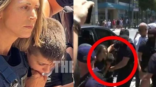 Ειρήνη Μουρτζούκου: Η στιγμή που φτάνει τρομοκρατημένη στα διακαστήρια της Πάτρας – Η σφικτή αγκαλιά της Αστυνομικού