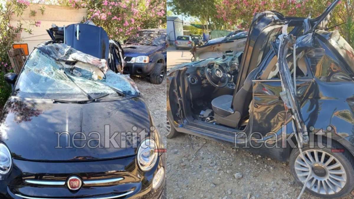 Νεκρή 31χρονη σε τροχαίο στα Χανιά – Σοκάρουν οι εικόνες από το ΙΧ – «Εξαφανίστηκε» η οροφή