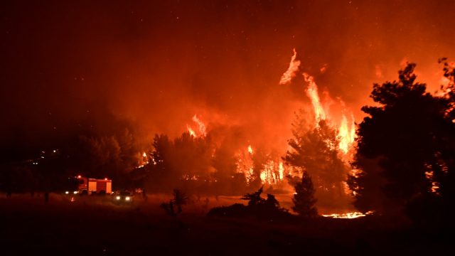 Διπλό πύρινο μέτωπο στον Ωρωπό: Εκκένωση της δομής στη Μαλακάσα – Οι φλόγες έχουν μπει στις αυλές σπιτιών