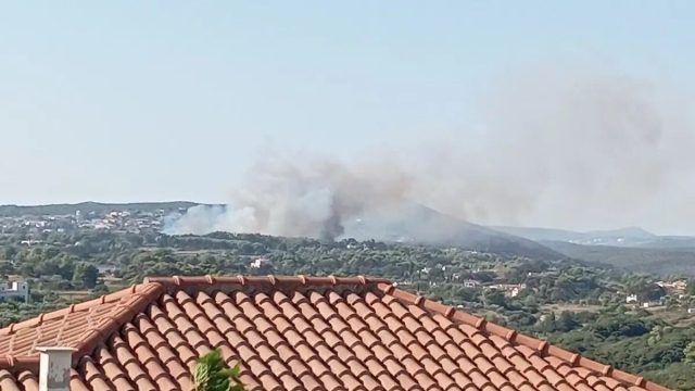 Ανεξέλεγκτη η φωτιά στα Κύθηρα: Καίγεται δάσος στις Πιτσινάδες – Μηνύματα από το 112