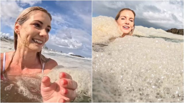 Influencer βούτηξε σε θαλάσσιο βόθρο και προκάλεσε αηδία – Το κολύμπι με λύματα στο πρόσωπο