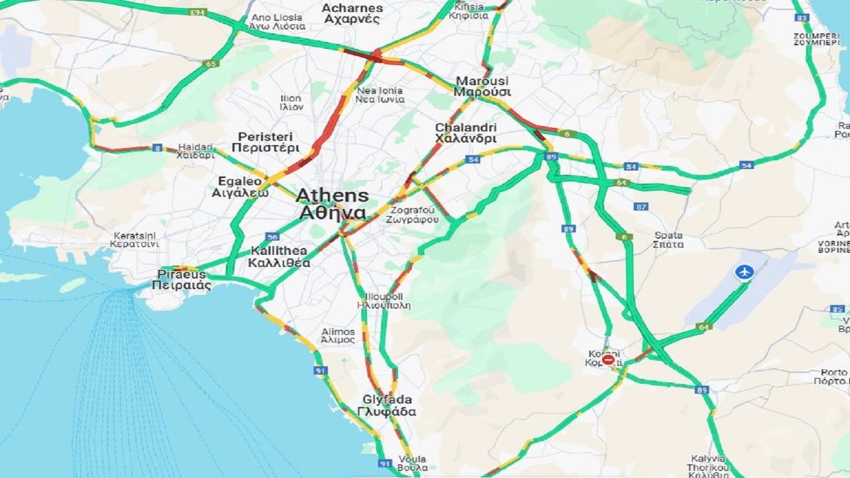 Κίνηση (15/7): Αυξημένη κίνηση και καθυστερήσεις στους δρόμους της Αθήνας – Στο «κόκκινο» Κηφισός και Αττική Οδός