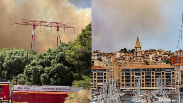 Σε πύρινο κλοιό η Μασσαλία: Στάχτη 7.000 στρέμματα – Έκλεισε το αεροδρόμιο