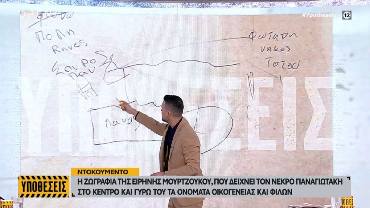 Ειρήνη Μουρτζούκου: Το ανατριχιαστικό σκίτσο λίγο πριν πεθάνει ο Παναγιωτάκης – Ο σταυρός και τα ονόματα