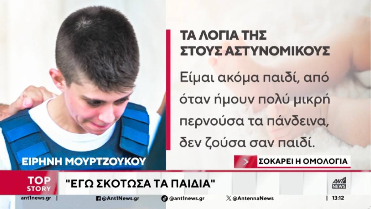 «Είμαι ακόμα παιδί, τα λατρεύω τα μωρά»: Τα σοκαριστικά λόγια της Μουρτζούκου στους αστυνομικούς
