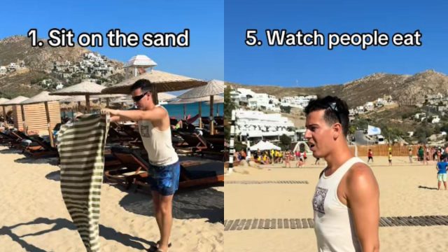 Τουρίστας από το Λονδίνο δείχνει στο TikTok τις 5 καλύτερες επιλογές που έχεις να κάνεις στη Μύκονο αν ξεμείνεις με 50 ευρώ