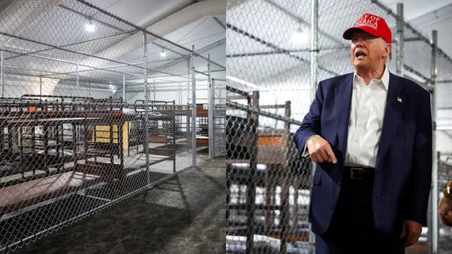 «Θα τους μάθουμε πώς να τρέχουν μακριά από αλιγάτορες»: Ο Τραμπ ξεναγείται στη νέα φυλακή για τους παράτυπους μετανάστες