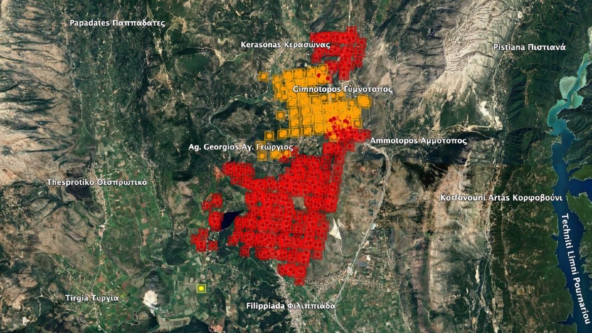 Έτσι εξαπλώθηκε η φωτιά σε Αχαΐα, Χίο και Ζάκυνθο: Οι δορυφορικές εικόνες λένε όλη την αλήθεια