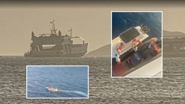 Εύβοια: Φέρι μποτ κόλλησε σε ξέρα στα Νέα Στύρα – Κατεβάζουν με βάρκες τους επιβάτες