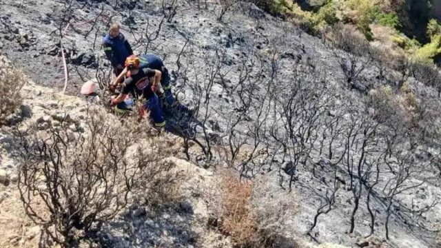 Στιγμές αγωνίας: Η διάσωση πυροσβέστη κατά τη διάρκεια κατάσβεσης αναζωπύρωσης στην Πάτρα