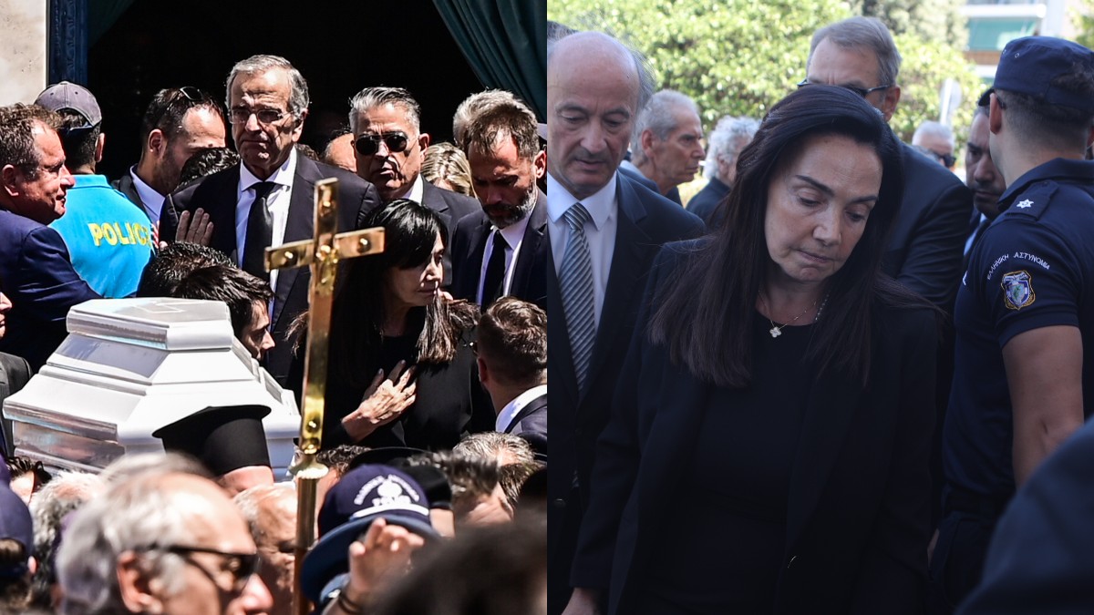 Ο «βουβός» πόνος δύο γονιών που αποχαιρετούν για πάντα το παιδί τους: Οι στιγμές του Αντώνη και της Γεωργίας Σαμαρά στην κηδεία της Λένας (photos)