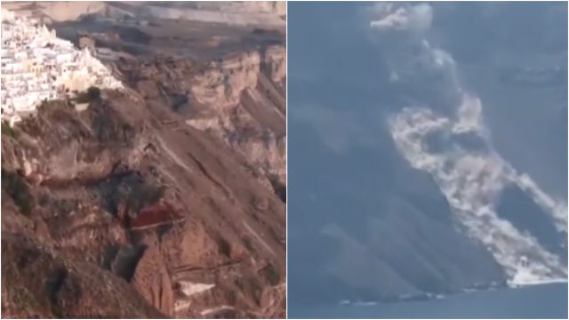 Ανησυχία στη Σαντορίνη μετά την κατολίσθηση – Σχετίζεται με την έντονη σεισμική δραστηριότητα;