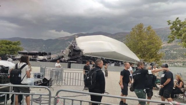 Σκηνικό τρόμου στα Ιωάννινα: Η στιγμή που η μουσική σκηνή καταρρέει πριν τη συναυλία των Βίσση – Ρέμου – Μέλισσες